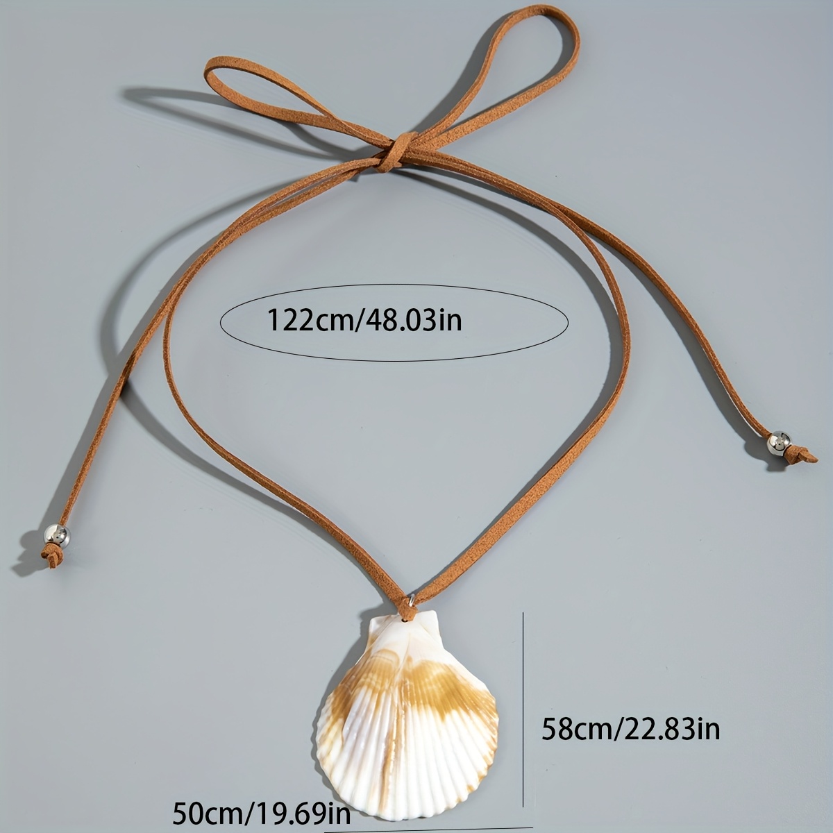 Polyester Hand Woven Shell Pendant Necklace for Women